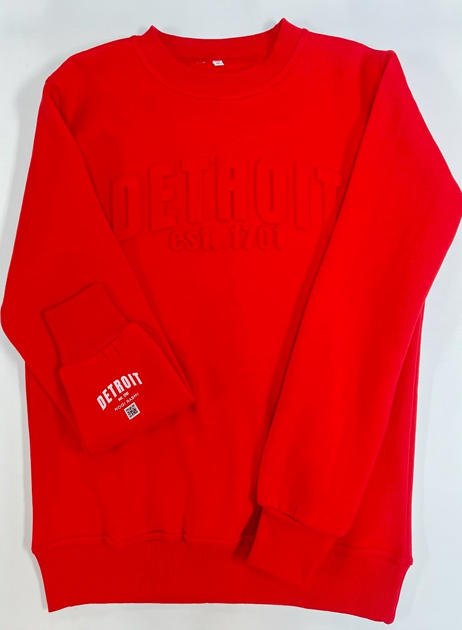 3D Detroit Sweatshirt (Red)