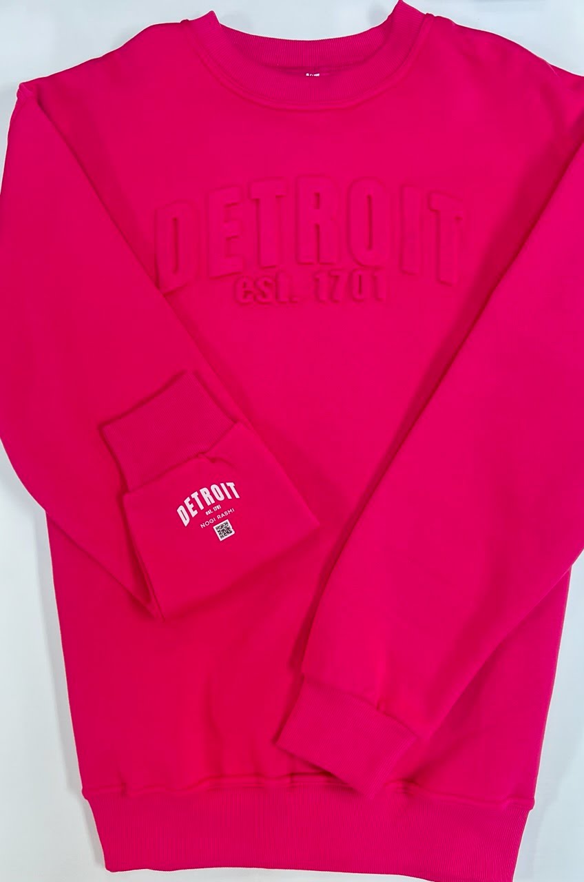 3D Detroit Sweatshirt (Pink)