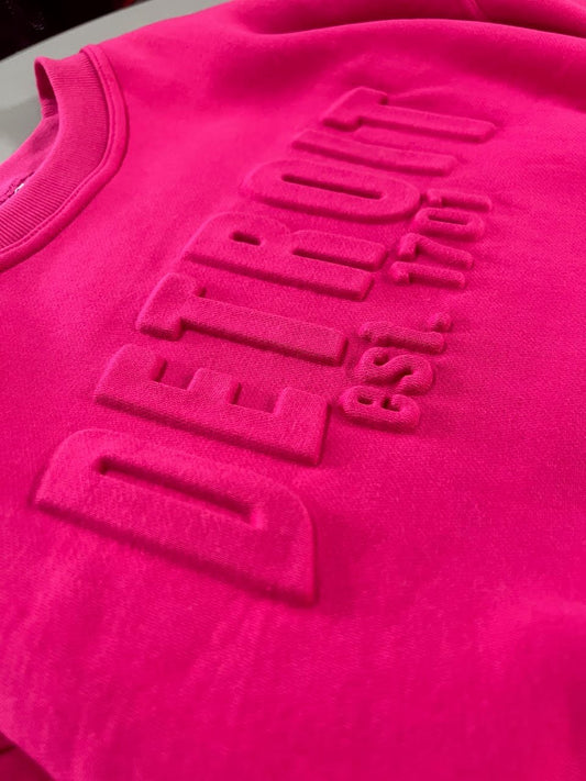 3D Detroit Sweatshirt (Pink)